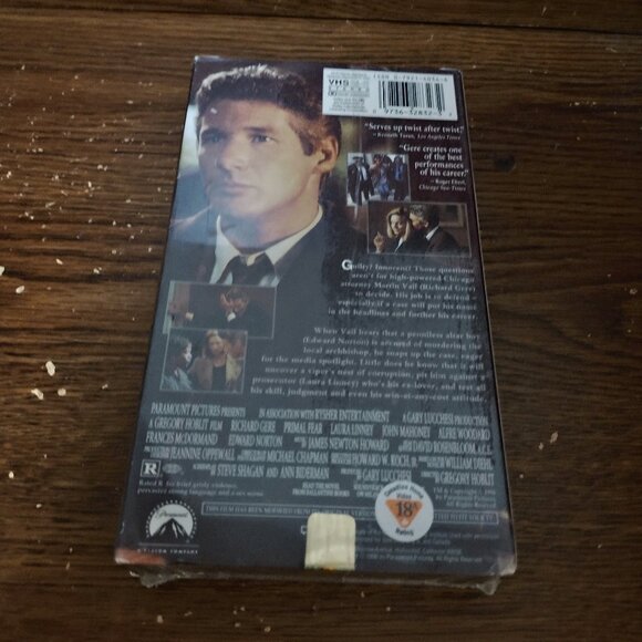 Primal Fear (VHS, 1996, unopened/ new with watermark) Richard Gear - Picture 5 of 5